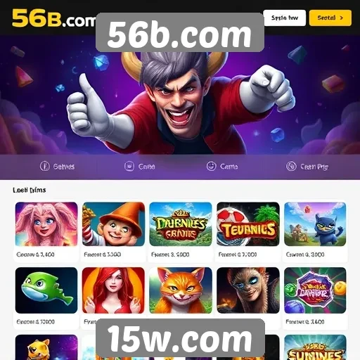 Análise da variedade de jogos disponíveis em 56b.com